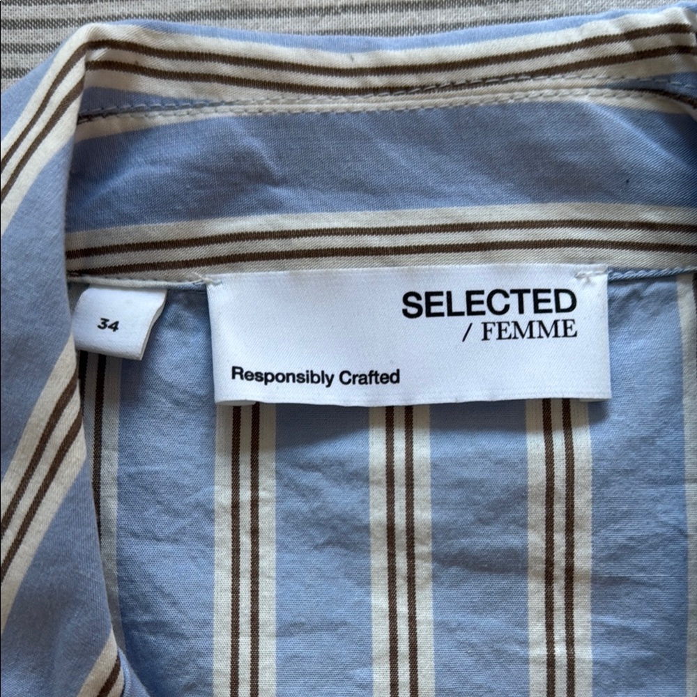 Striped Blue Button Down - image 2